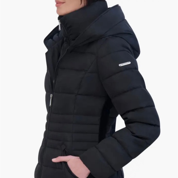 NWT Laundry by Shelli Segal Puffer Coat Black Small - Picture 1 of 8